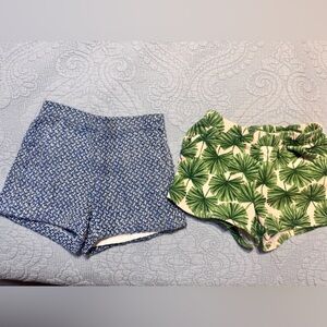 Janie and Jack Blue and White Shorts Set
